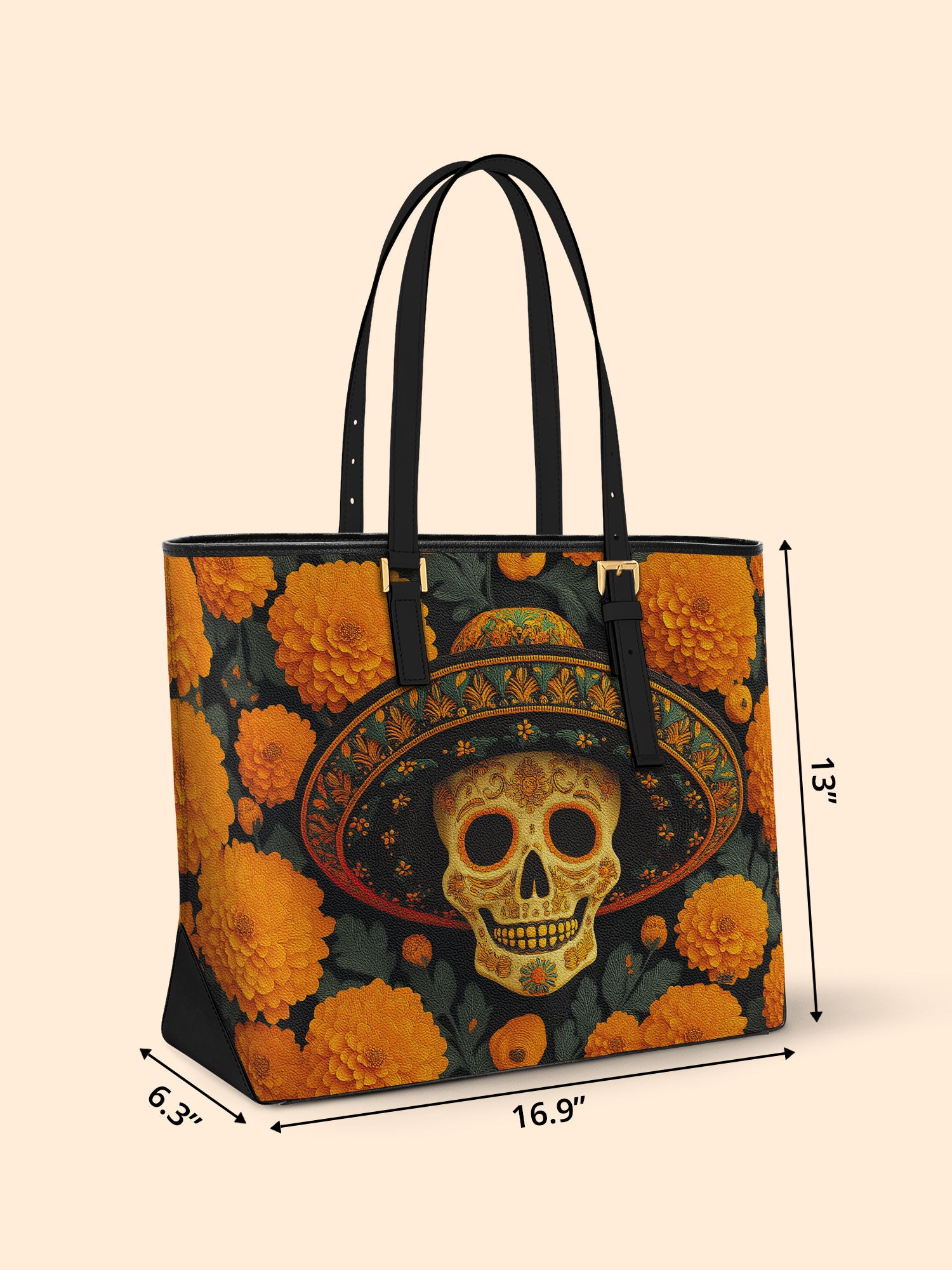Marigold Spirit Sleek Leather Tote LB0TD018