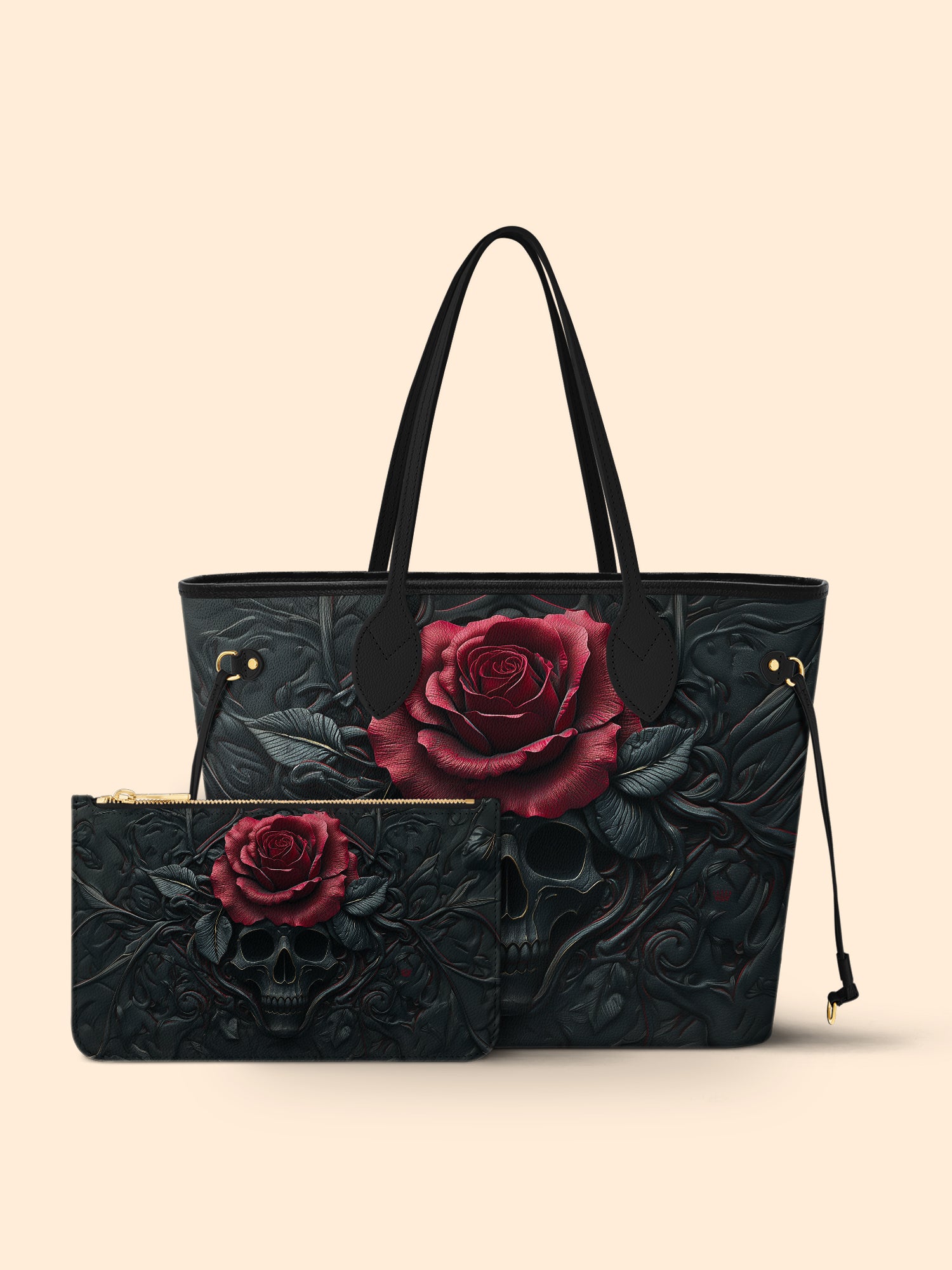 Obsidian Rose Classic Shopper Tote LB0XD044