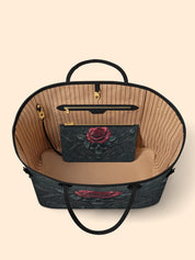 Obsidian Rose Classic Shopper Tote LB0XD044