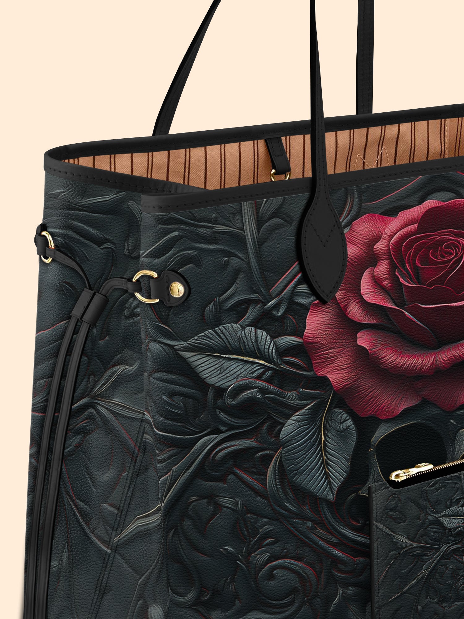 Obsidian Rose Classic Shopper Tote LB0XD044