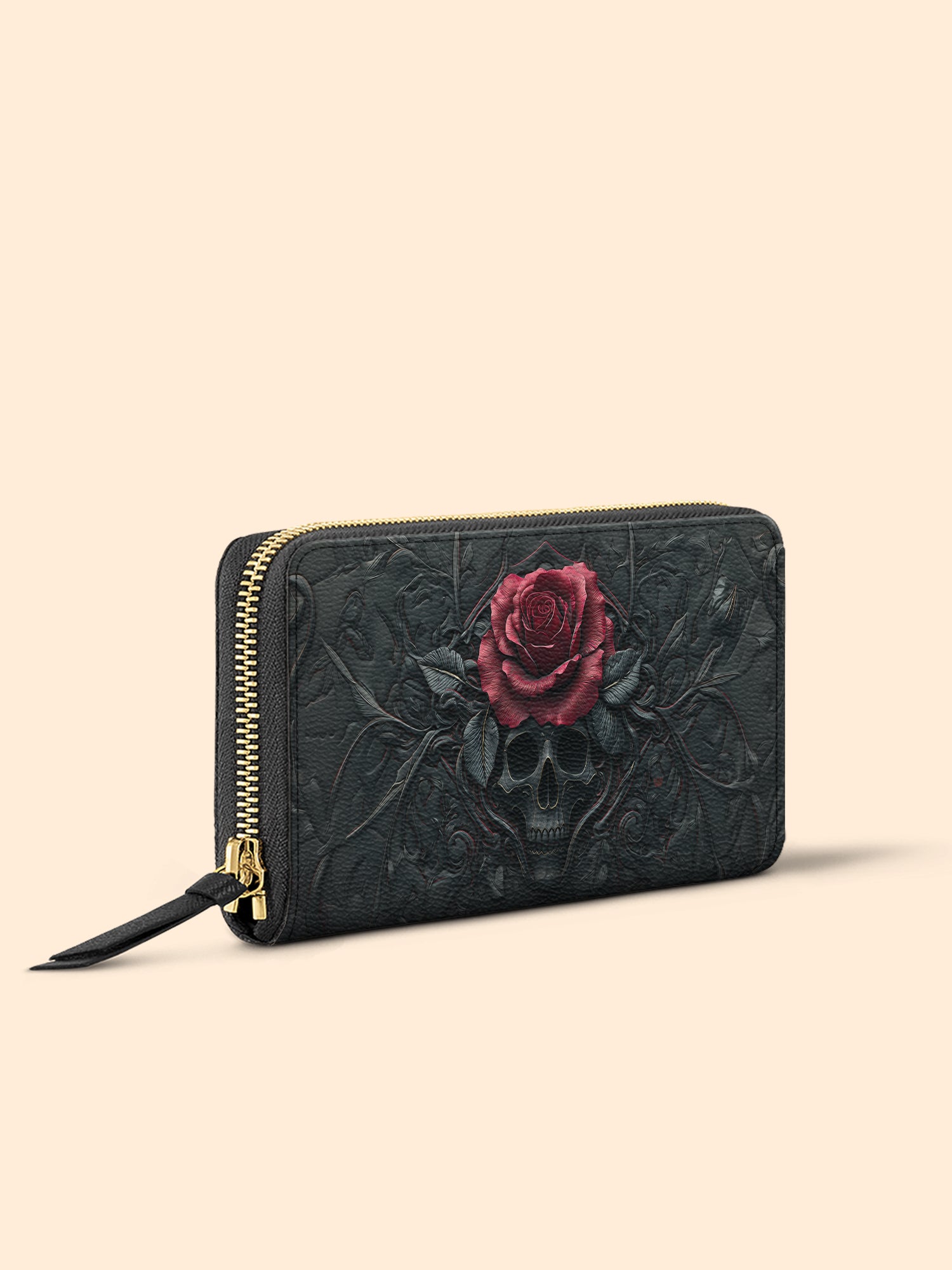 Obsidian Rose Slimline Zippy Wallet LB0XD051