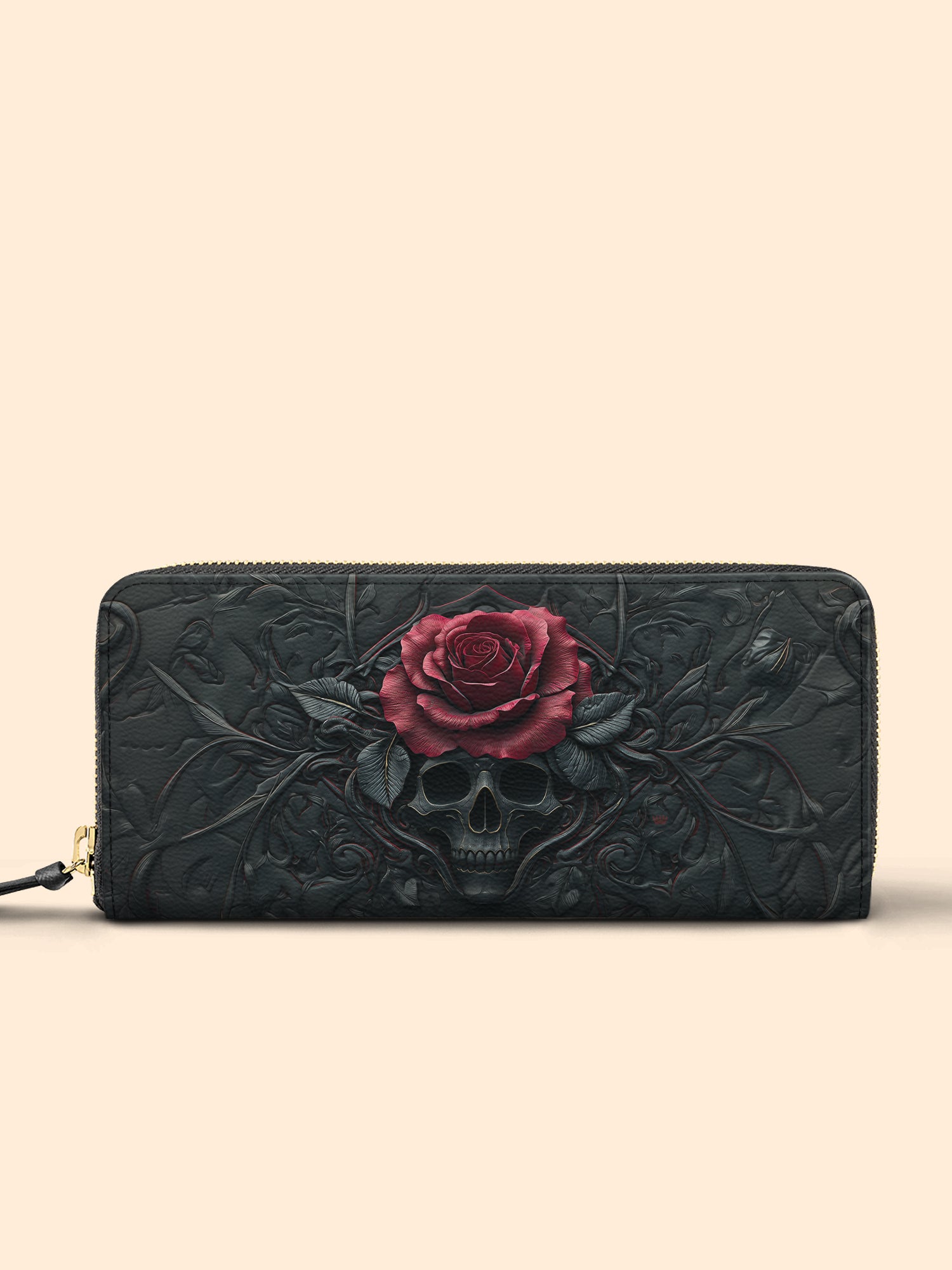 Obsidian Rose Slimline Zippy Wallet LB0XD051