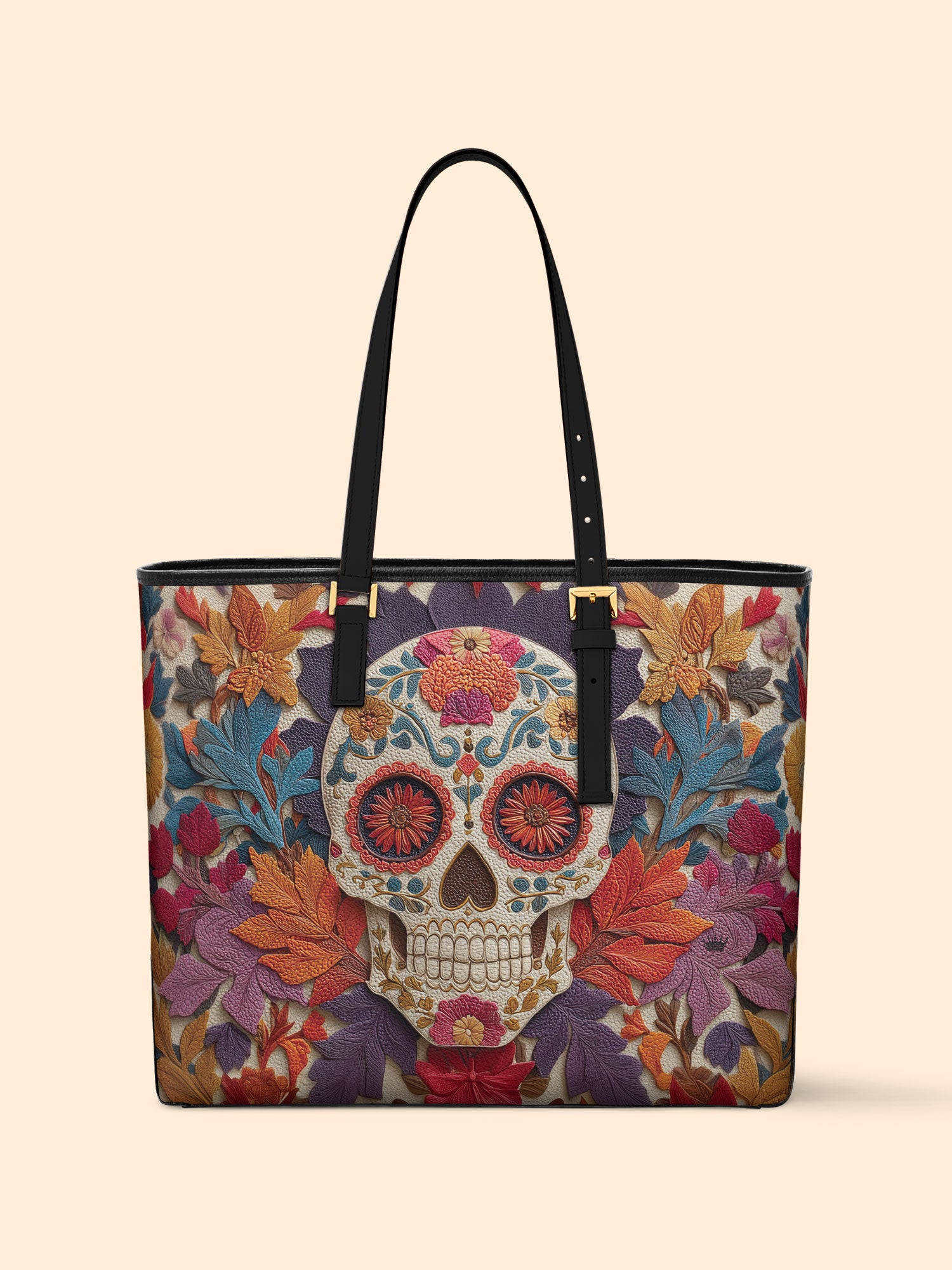 Day of Petals Sleek Leather Tote LB0HH028
