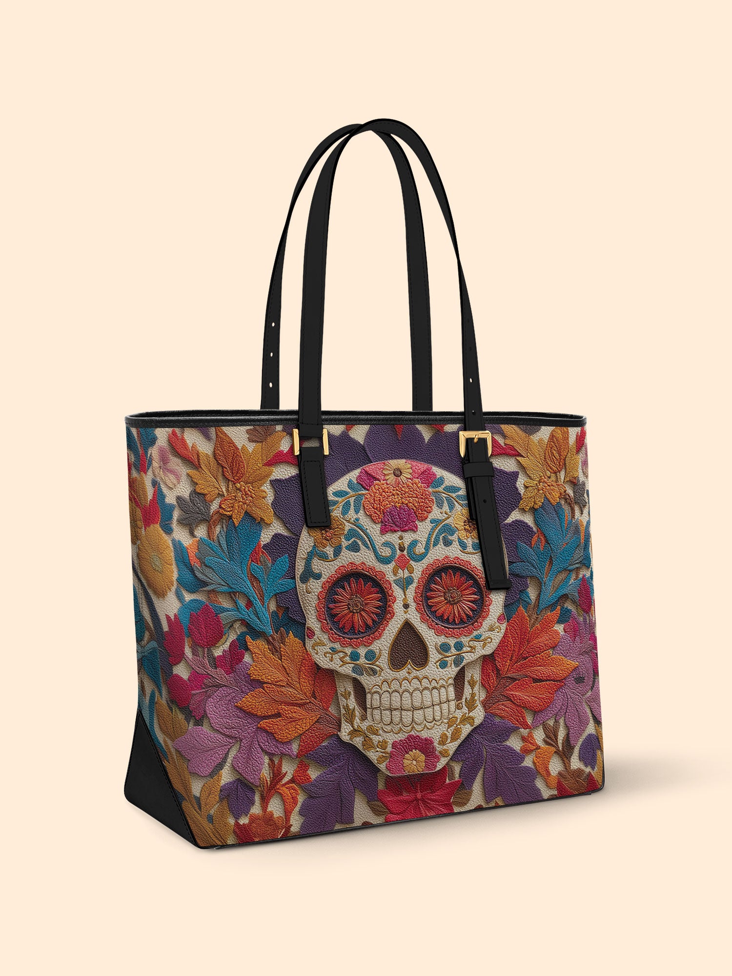 Day of Petals Sleek Leather Tote LB0HH028