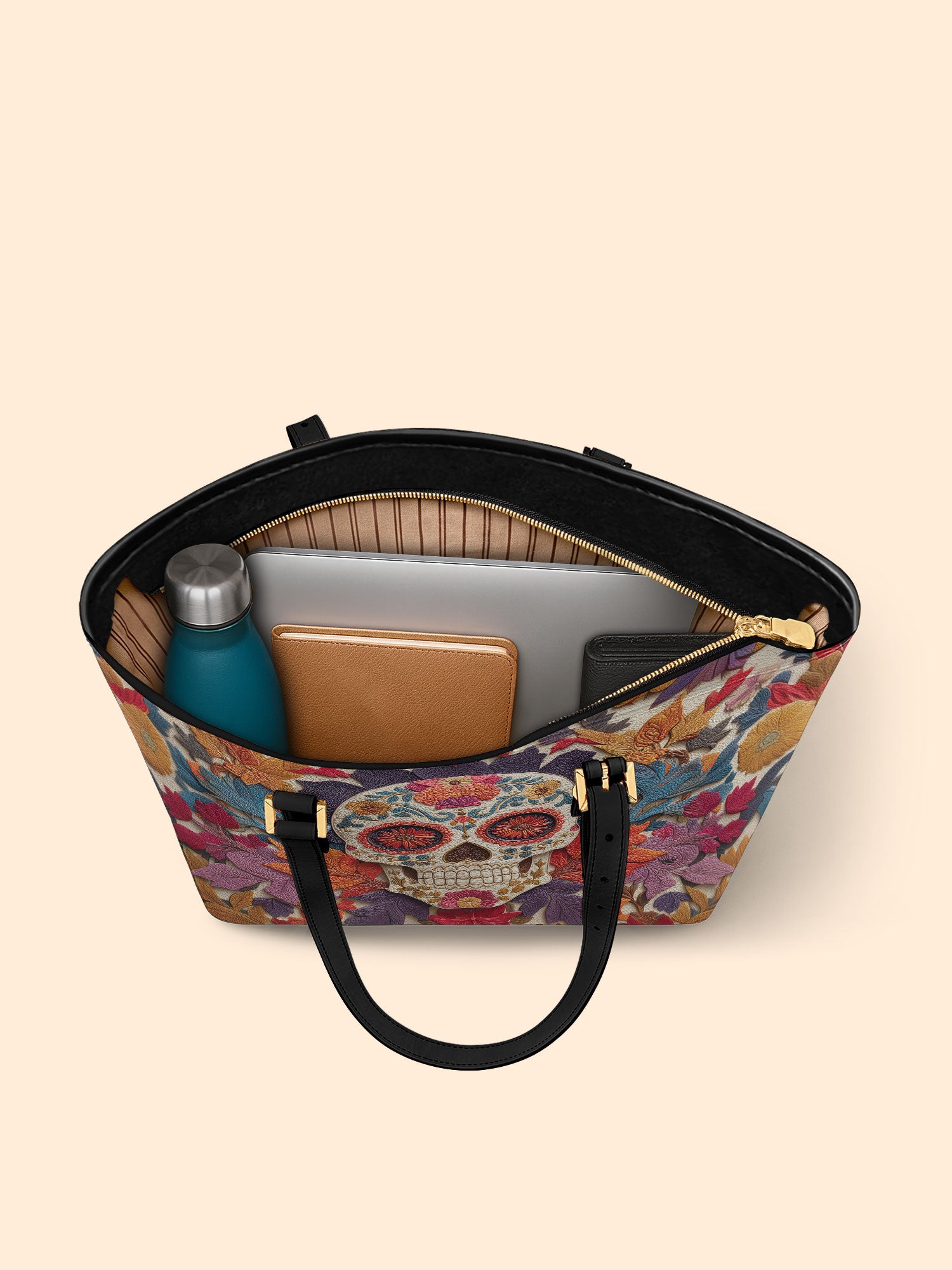Day of Petals Sleek Leather Tote LB0HH028