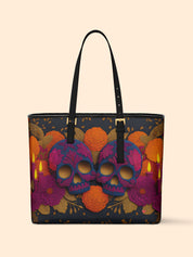 Ghostlight Skull Sleek Leather Tote LB0TD019