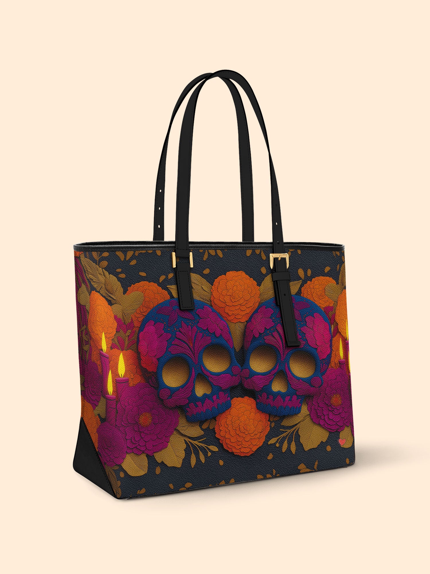 Ghostlight Skull Sleek Leather Tote LB0TD019