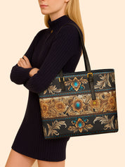Ornate Frontier Sleek Leather Tote LB0XD002