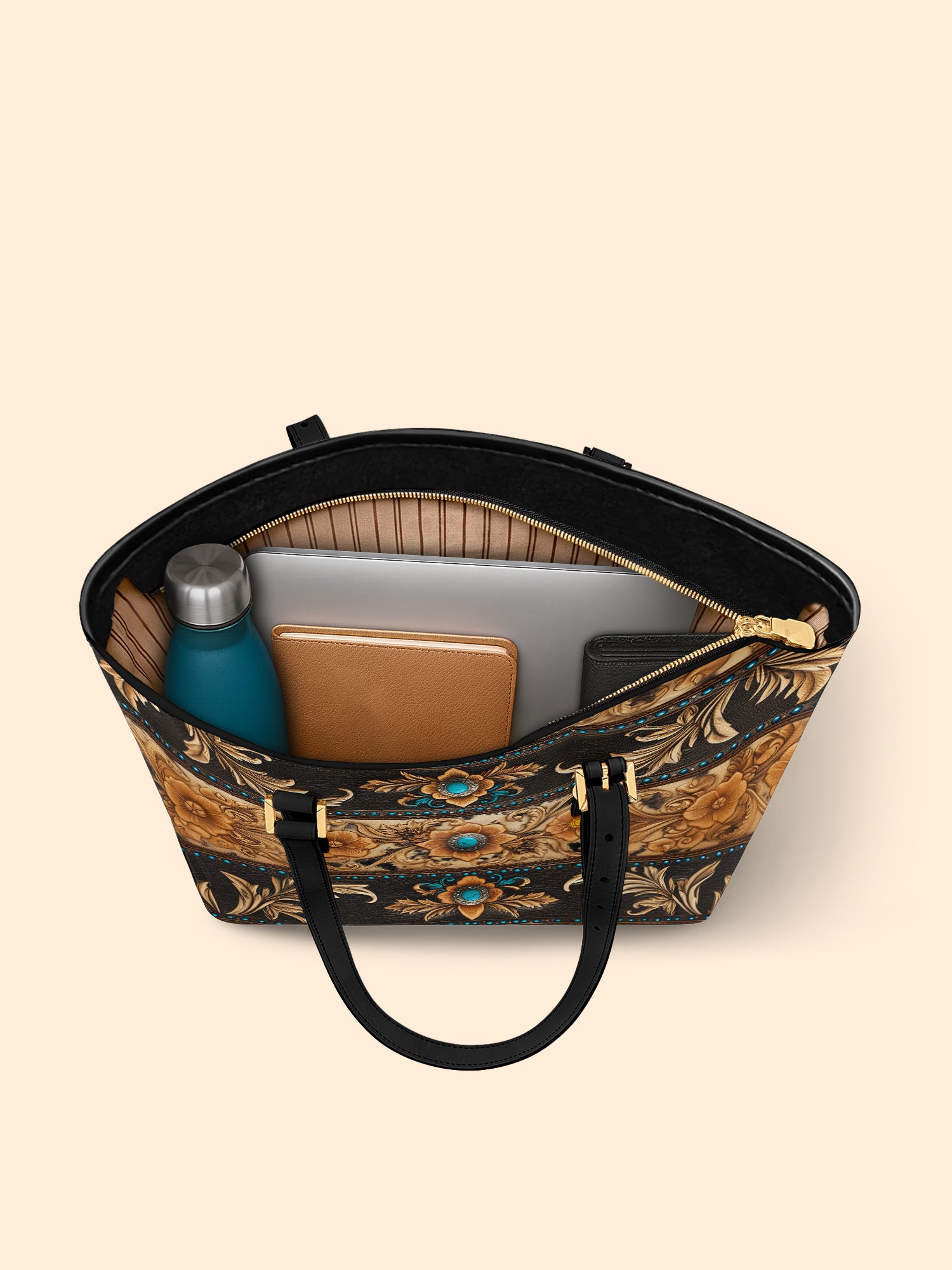 Ornate Frontier Sleek Leather Tote LB0XD002