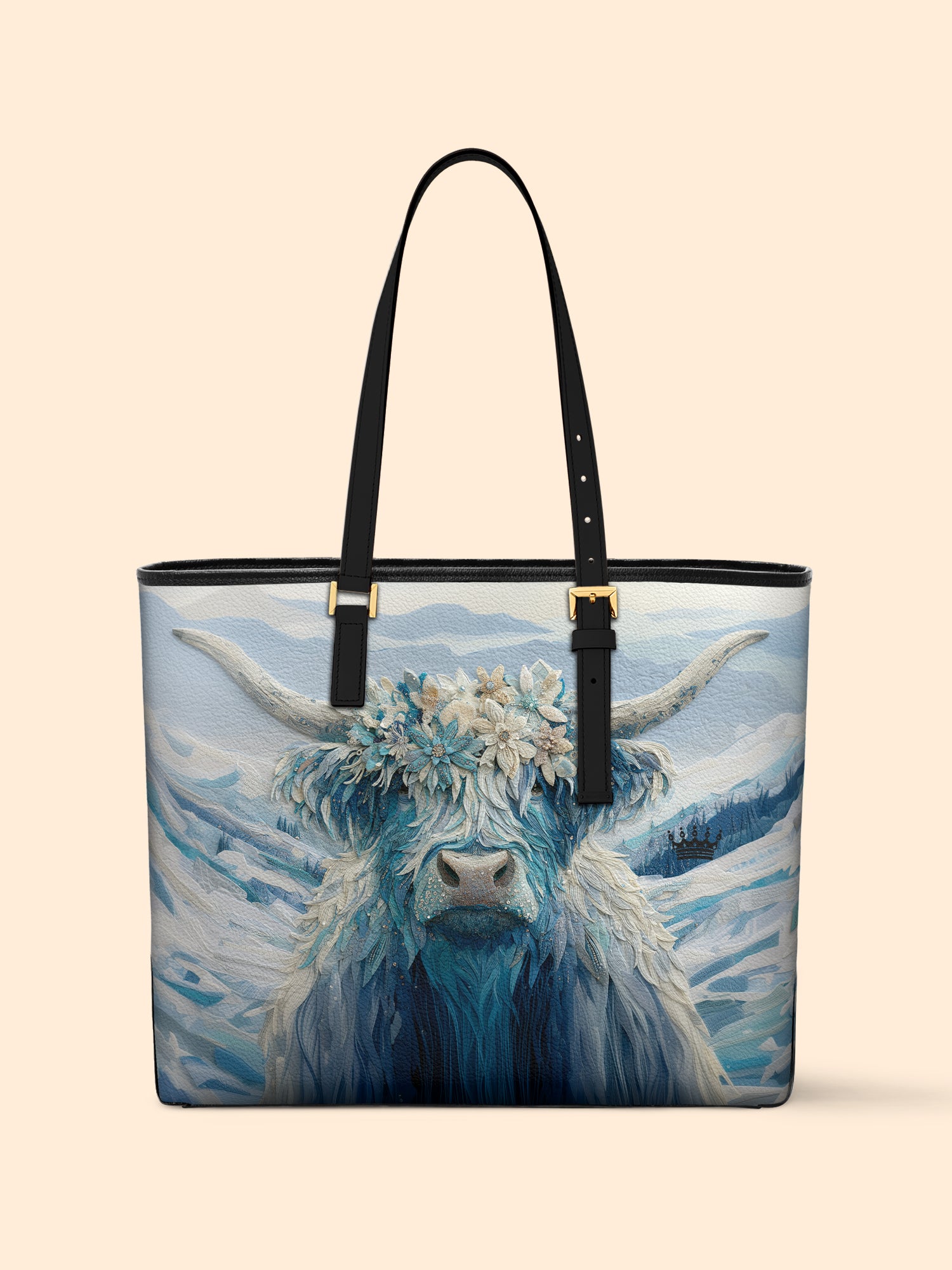 Snowy Highland Sleek Leather Tote LB0TD003