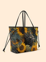 Sunflower Tabby Cat Classic Shopper Tote LB0HH003