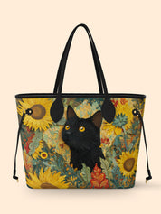 Sunflower Black Cat Classic Shopper Tote LB0HH004