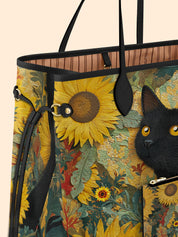 Sunflower Black Cat Classic Shopper Tote LB0HH004
