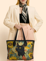 Sunflower Black Cat Classic Shopper Tote LB0HH004