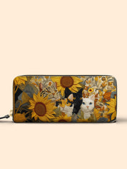 Meow Rushmore of Sunflower Cats Slimline Zippy Wallet LB0HH006