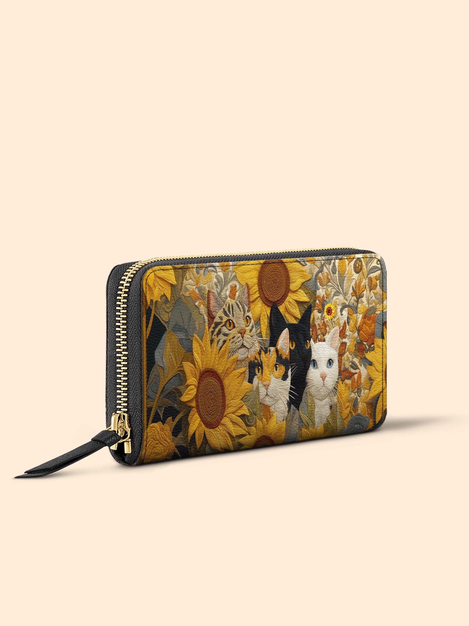 Meow Rushmore of Sunflower Cats Slimline Zippy Wallet LB0HH006