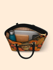 Viva Calavera Sleek Leather Tote LB0TD017