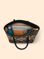 Teal Requiem Sleek Leather Tote LB0XD019