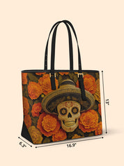 Viva Calavera Sleek Leather Tote LB0TD017