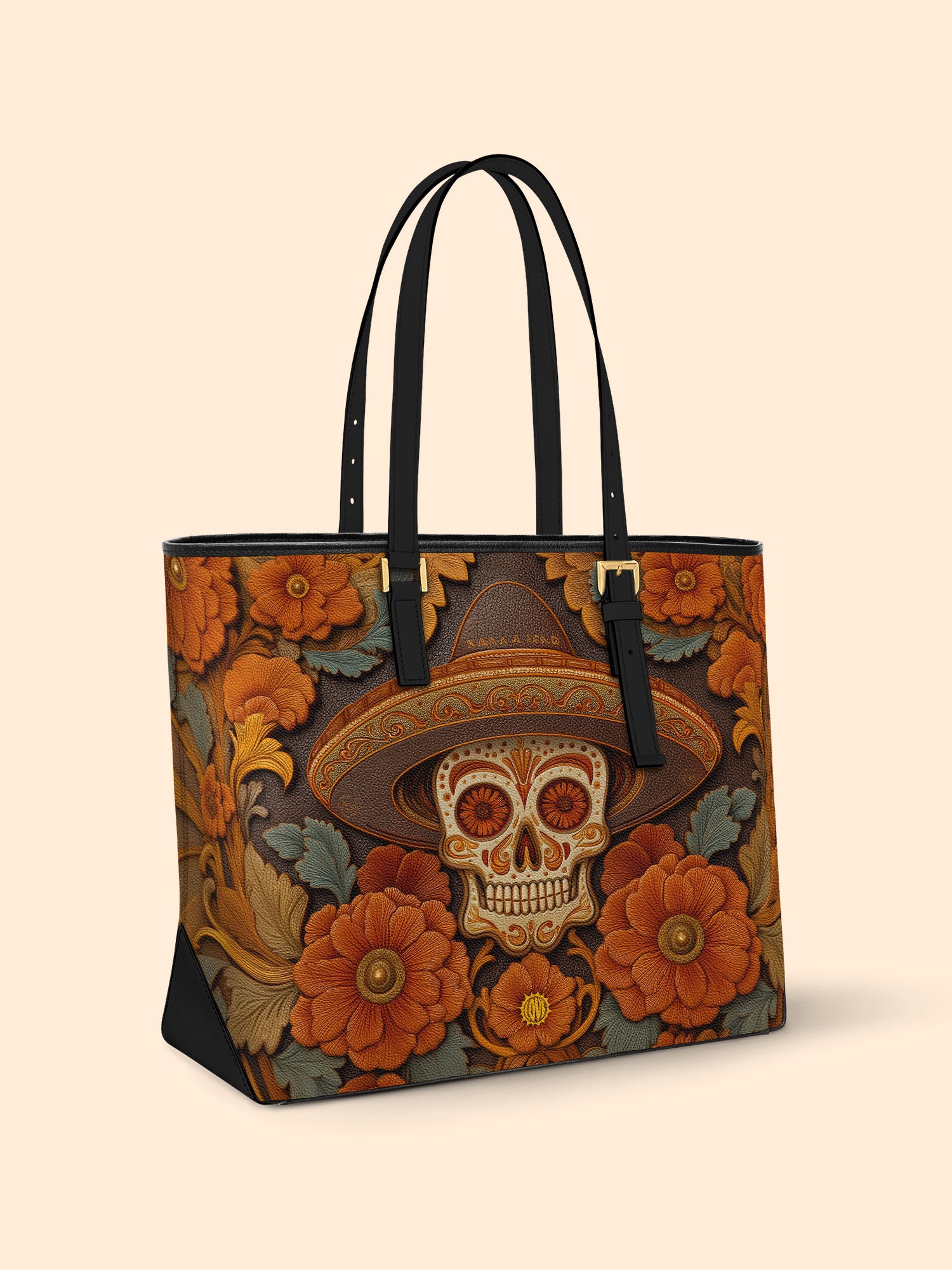 Golden Sombrero Sleek Leather Tote LB0TD016
