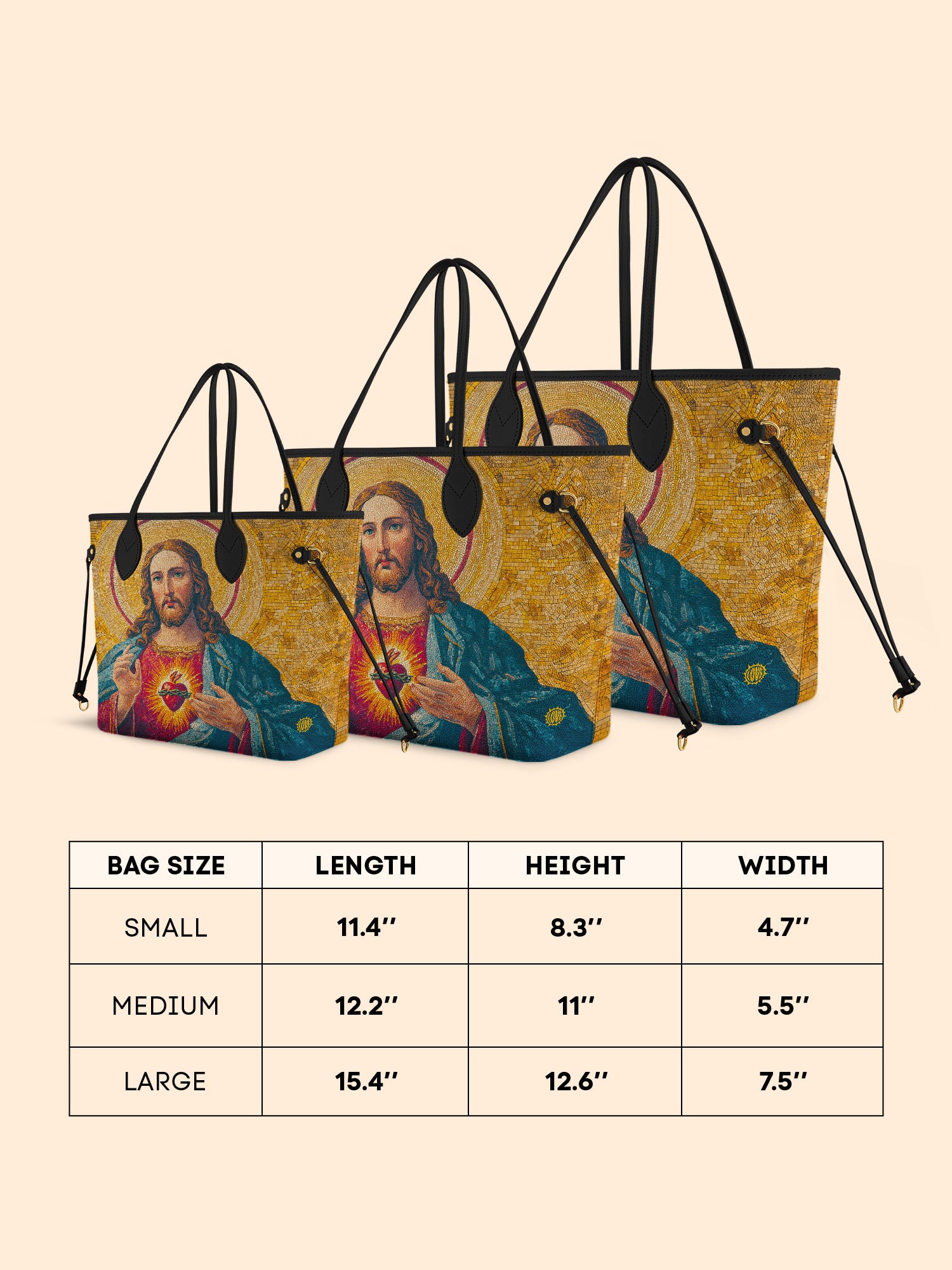 Sacred Heart of Jesus Classic Shopper Tote LB0HH011