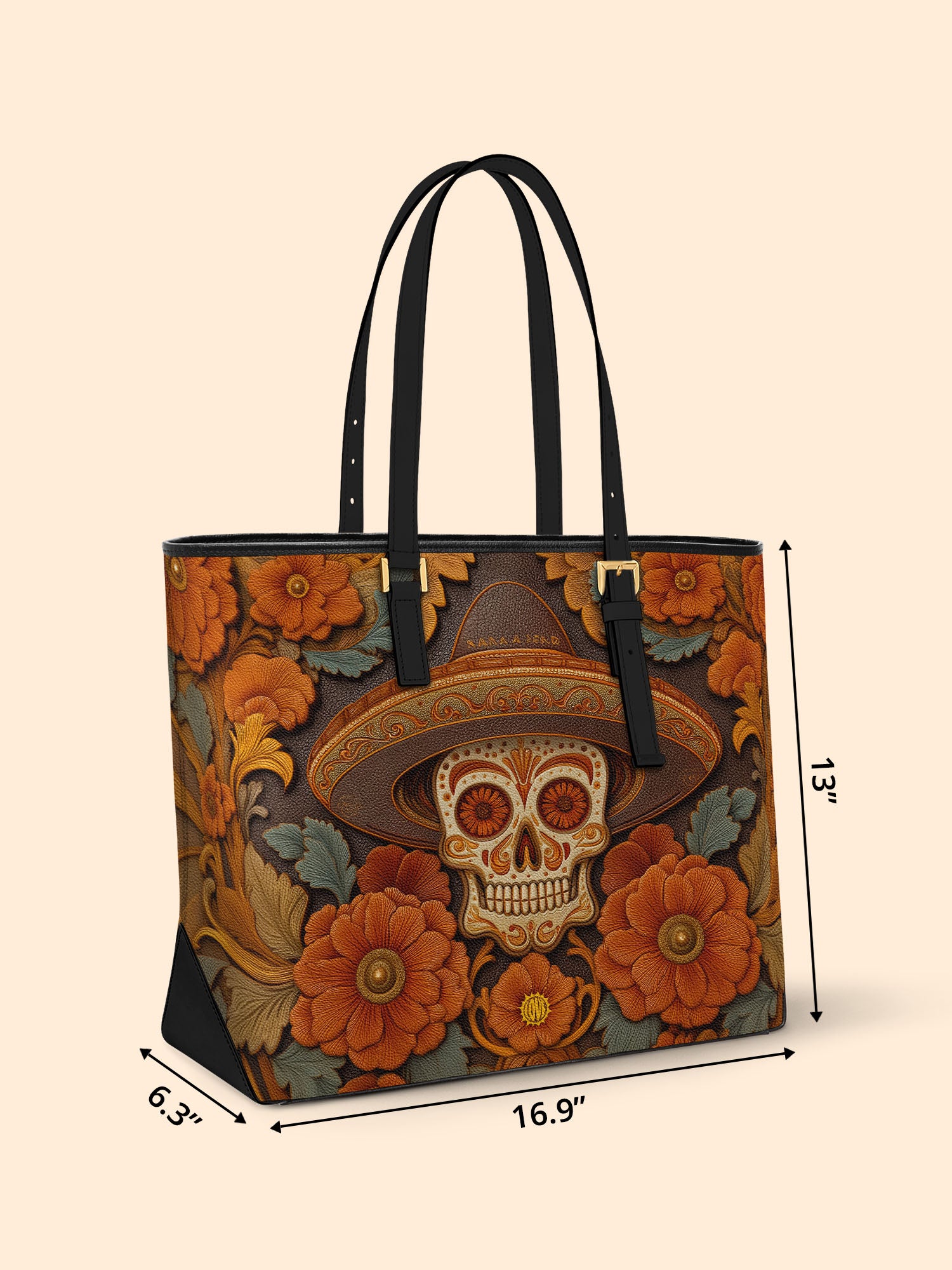 Golden Sombrero Sleek Leather Tote LB0TD016